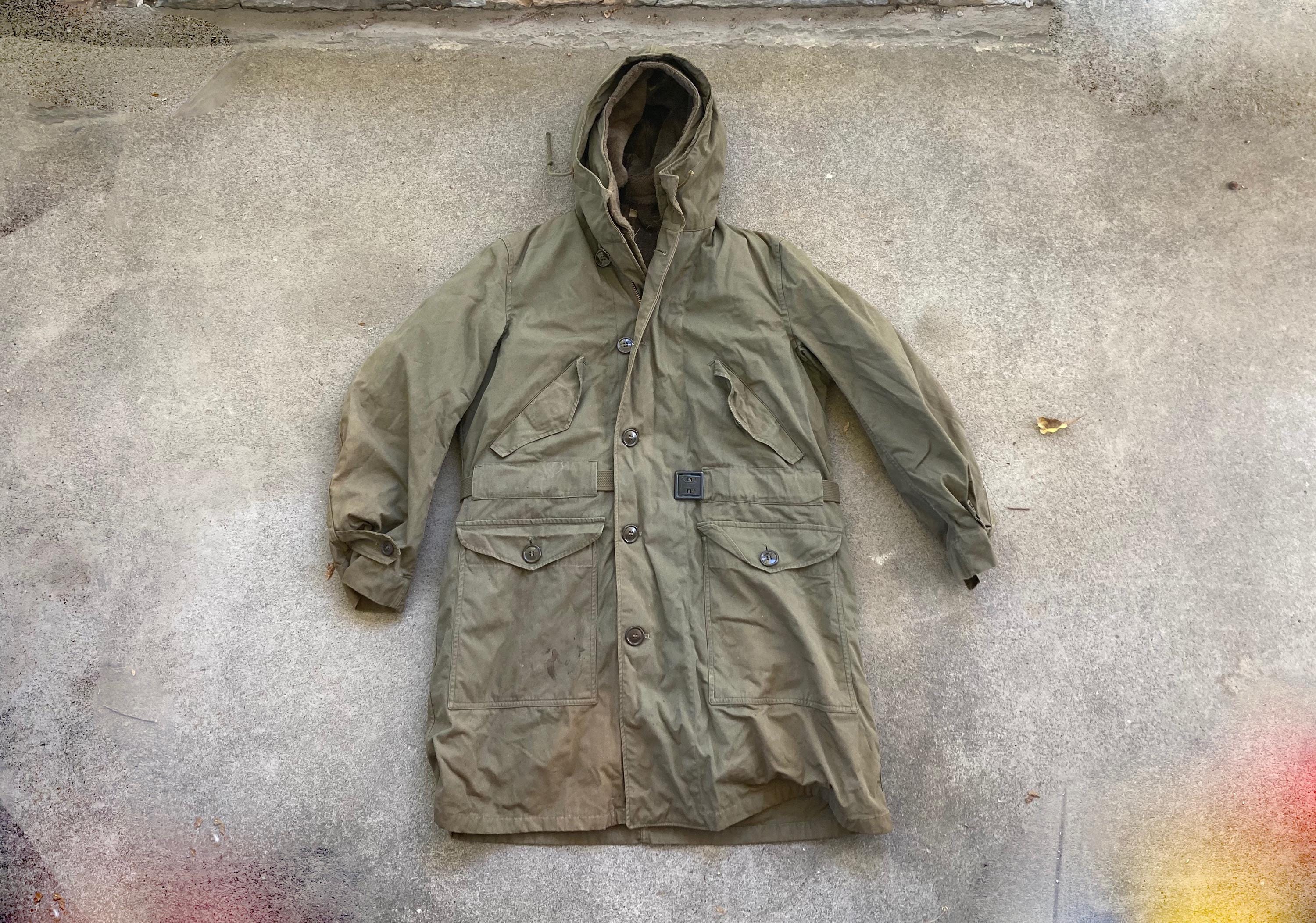 Vintage Mens 1940s M47 Army Green Cold Weather PARKA Jacket Size