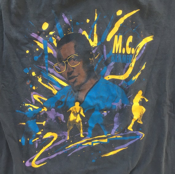Vintage 1990s MC HAMMER Black Cotton Concert Tour T-SHIRT Vintage 1990s MC HAMMER Black Cotton Concert Tour T-SHIRT
