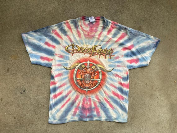 Vintage OZZFEST 2000 Tie Dye Cotton Crewneck T-SHIRT Size Extra