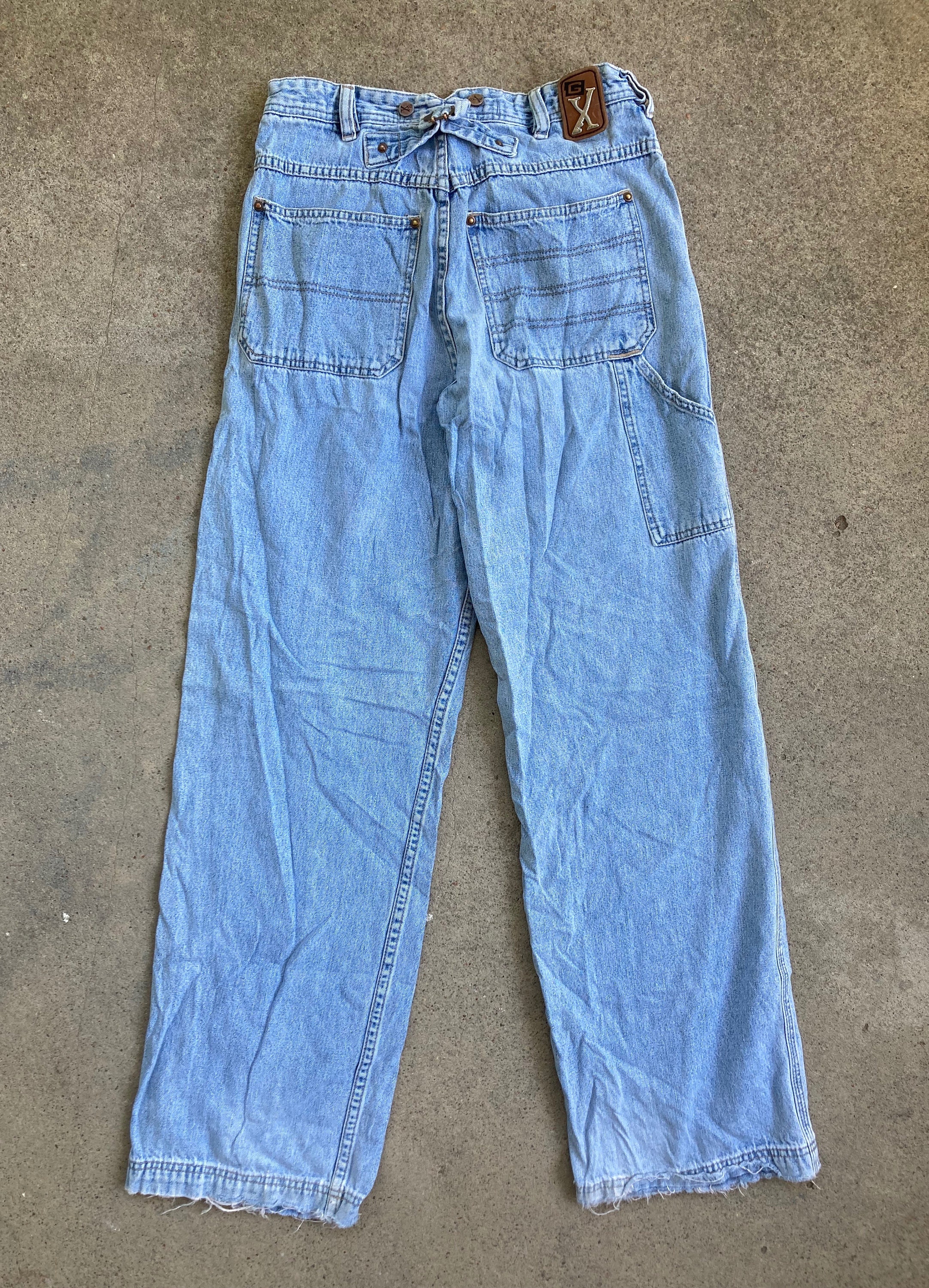 Vintage 1990s 2000s GX Faded Baggy CARPENTER JEANS Size 27 X 29