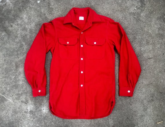 Vintage 1960s PENNEYS Sanforized Red 100% Cotton L