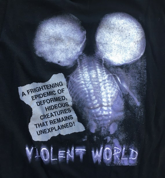 Vintage 1990s MISFITS Violent World Black Concert Tou… Gem