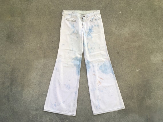 Vintage 1970s HILLBILLY Faded Bleached Blue Cotton BELL BOTTOM Pants Size  30 X 32 Hippie Flare Levis Mod Disco Denim Jeans -  Canada