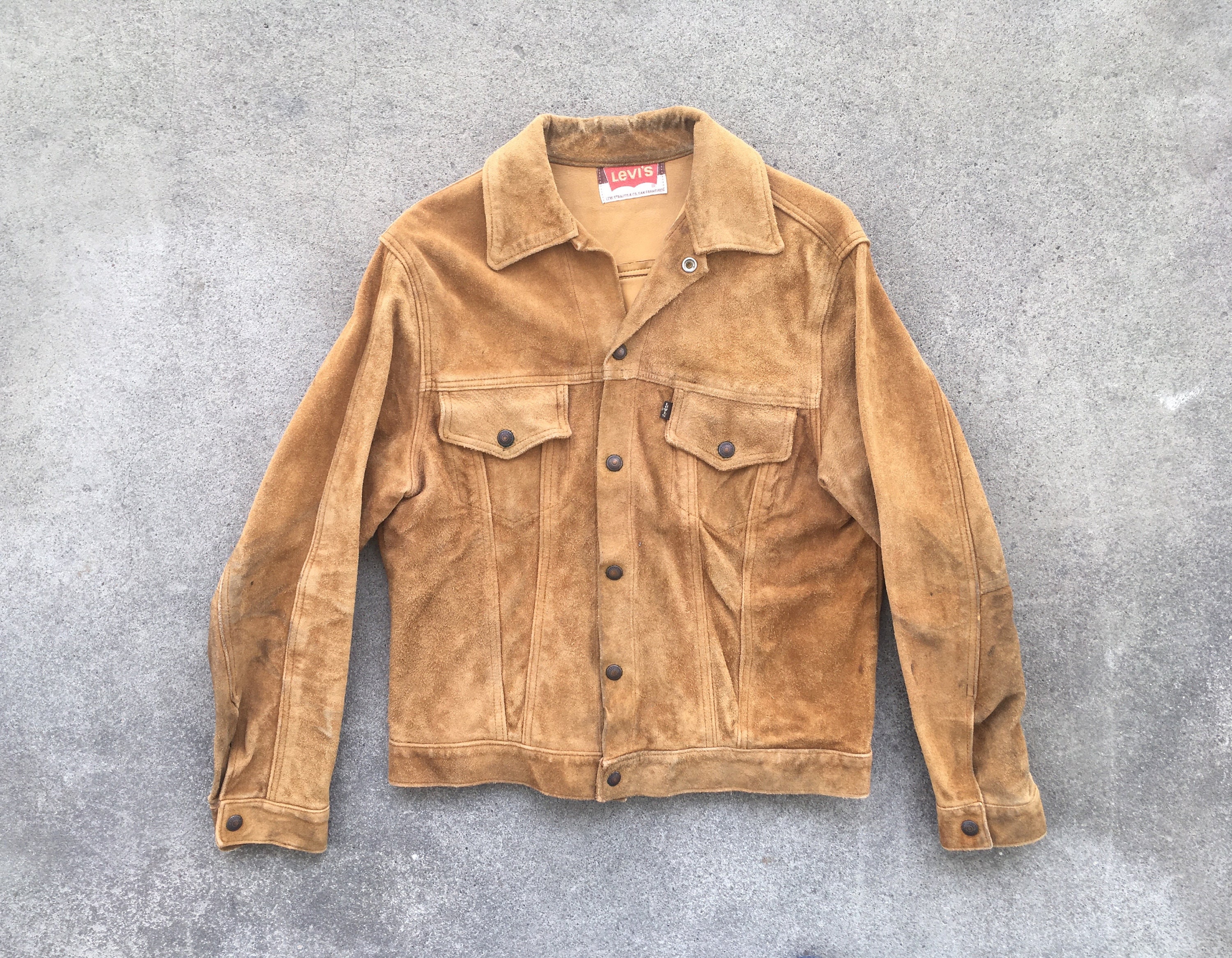 Vintage 1960s LEVIS Golden Brown SUEDE Leather JACKET Size - Etsy UK
