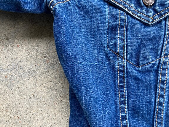 Vintage 1970s LEVIS Dark Indigo Denim Little E Wo… - image 5