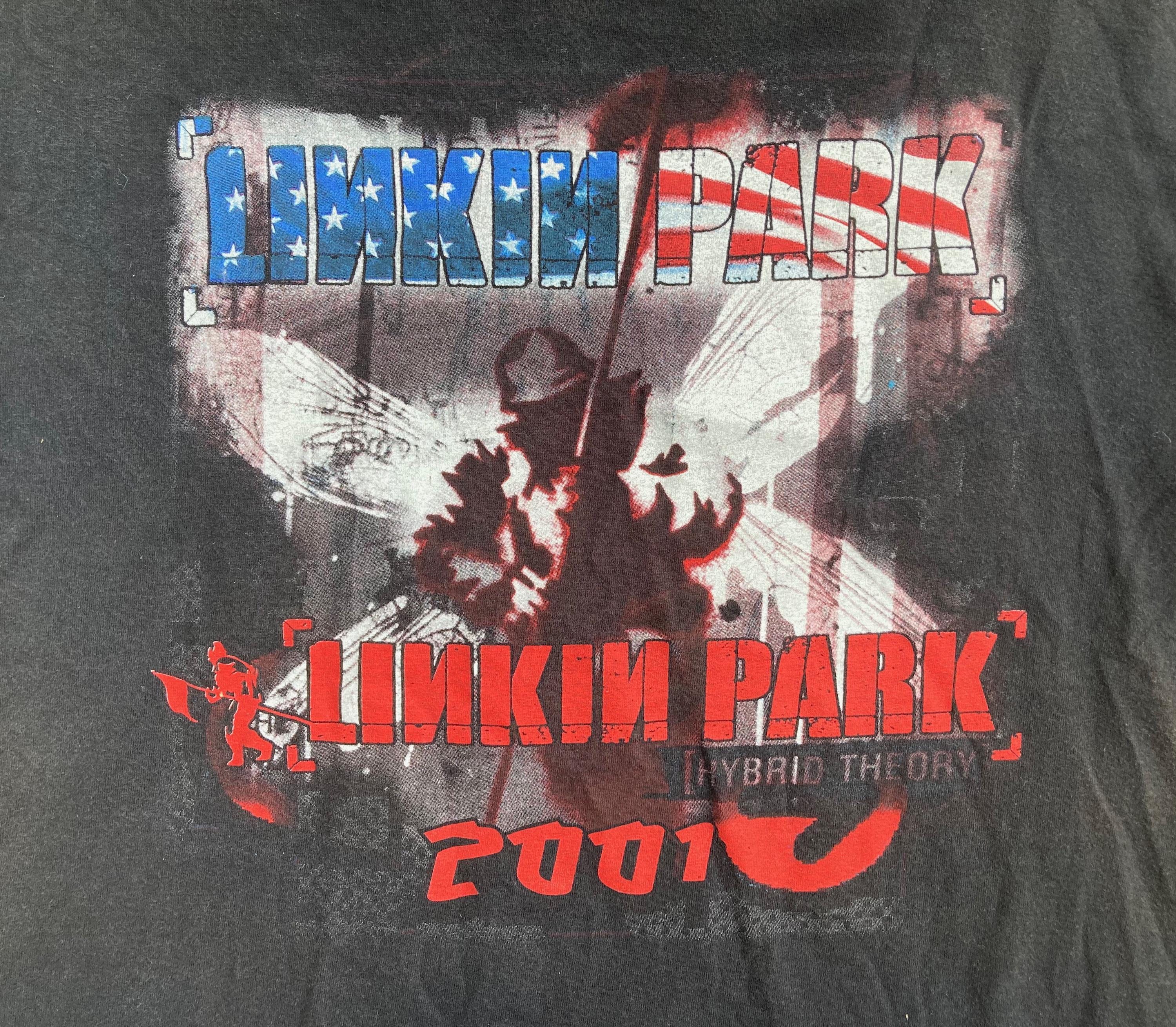 【ヴィンテージ未使用】LINKIN PARK Hybrid Theory ロンT Vintage LINKIN PARK Hybrid Theory 2001 Tour T-SHIRT Size Extra