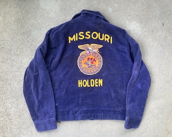 70s FFA Blue Corduroy Jacket - Etsy