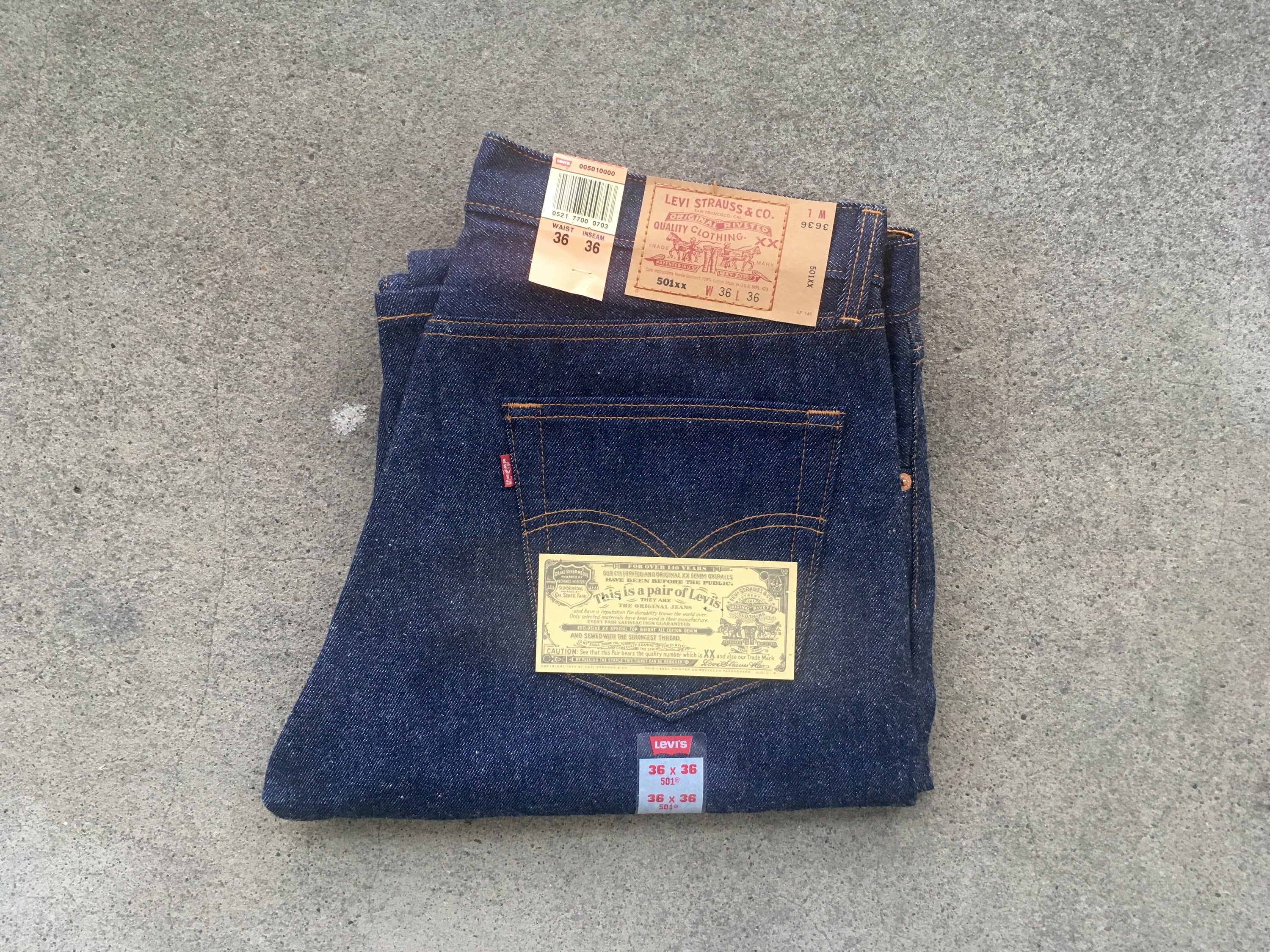 LVC Levi’s Vintage Clothing 501Z XX 1954 Selvedge Denim Jeans 34X34 Made in  USA