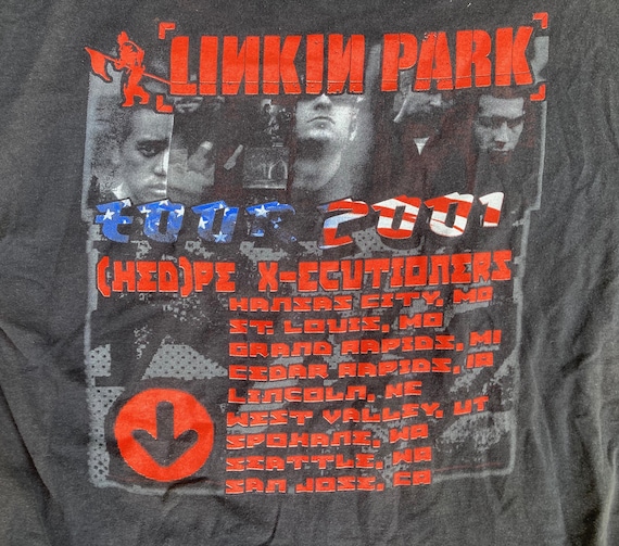 Vintage LINKIN PARK Hybrid Theory 2001 Tour T-SHIRT Size Extra