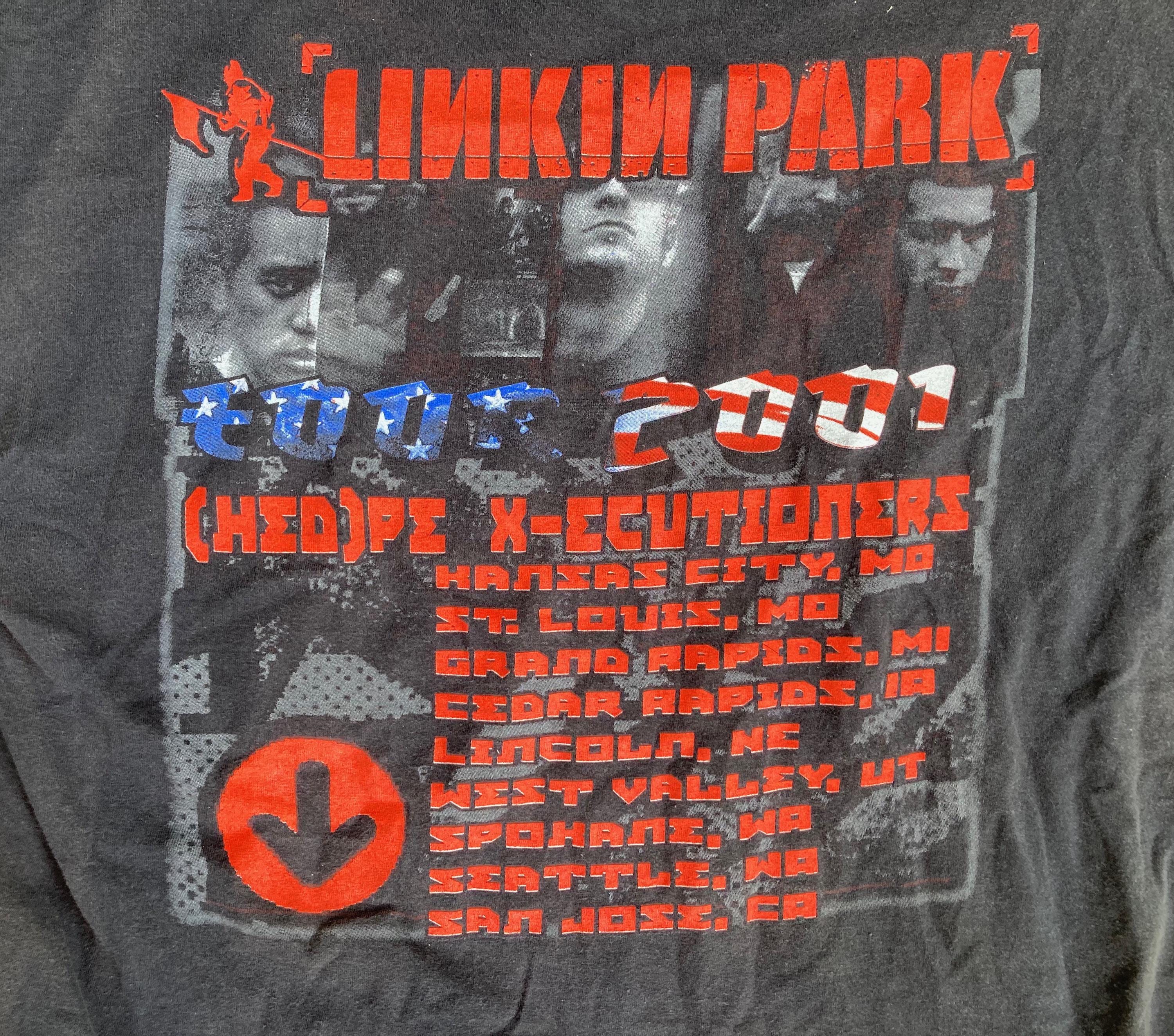Vintage LINKIN PARK Hybrid Theory 2001 Tour T-SHIRT Size Extra