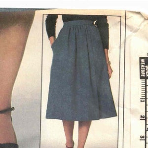 Front Wrap Skirt Gathered to Waistband Side Seam Pocket Below Knee Vtg 70s Spring Fall Winter Simplicity 9217 Sewing Pattern Misses 10 12 14