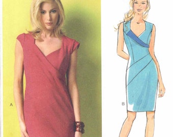 Fitted Lined Dress Front Band Seam Detail Sleeveless or Cap Sleeve Easy to Sew Butterick 5921 Sewing Pattern Size 8 10 12 14 16 18 20 22 24