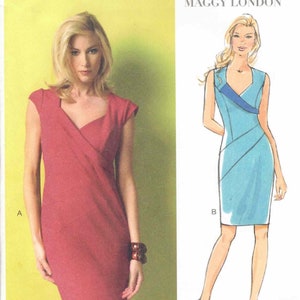 Fitted Lined Dress Front Band Seam Detail Sleeveless or Cap Sleeve Easy to Sew Butterick 5921 Sewing Pattern Size 8 10 12 14 16 18 20 22 24