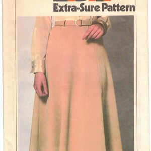 May include: Simplicity sewing pattern number 8536 for a skirt. The pattern is for sizes 12, 14, and 16. The waist measurements are 26, 28, and 30 inches. The pattern is called "Extra-Sure Pattern" and is labeled "ESP".