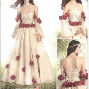 Renaissance Medieval Princess Fairy Elf Wedding Dress Gown Simplicity 9577 Cosplay Costume Sewing Pattern Misses Sz 6 8 10 12 14 16 18 20 22