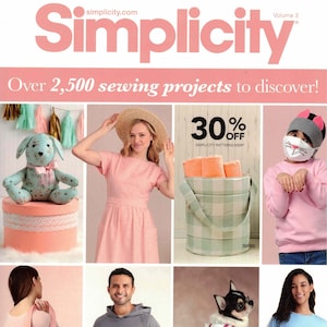 Simplicity Kwik Sew Summer 2021 Store Counter Nähmuster Katalog Buch Mode Textil Kunst Student Journal Papier Puppen Basteln Ephemera