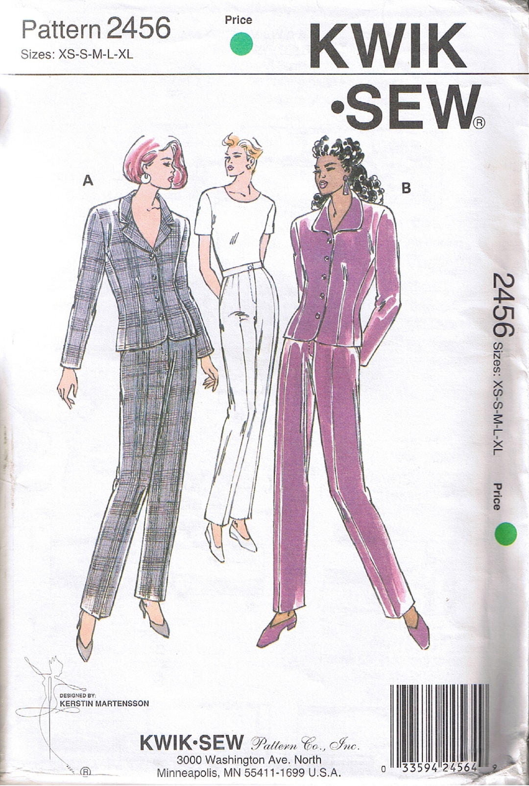 Front Tucked Waistband Pants Zipper Fly Side Pockets Jacket