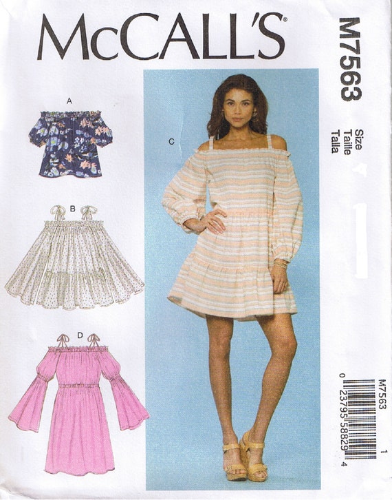 Easy To Sew Off The Shoulder Cold Shoulder Top Tunic Dress Etsy