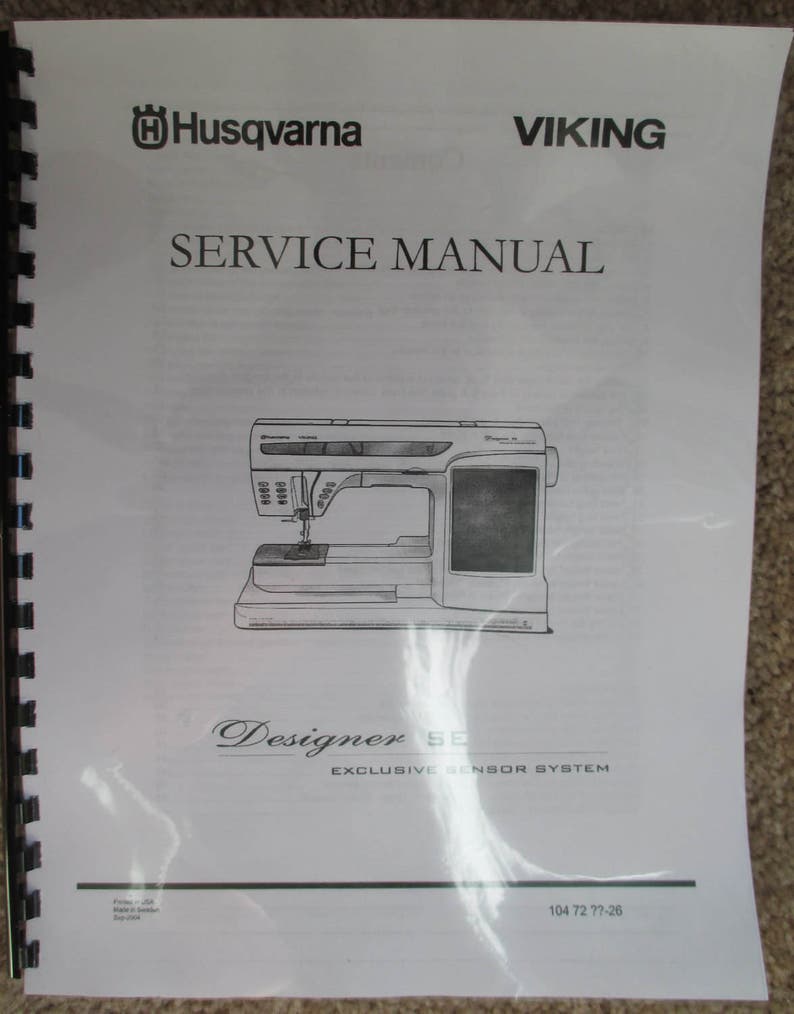 Husqvarna Viking #1 1200 1100 1090 1070 1050 Sewing Service Repair Manual Book