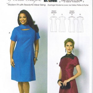 Easy to Sew Misses Womens Princess Seam Dress High Neck Connie Crawford Butterick 5827 Sewing Pattern Size XS S M L XL 3 4 6 8 10 12 14 16