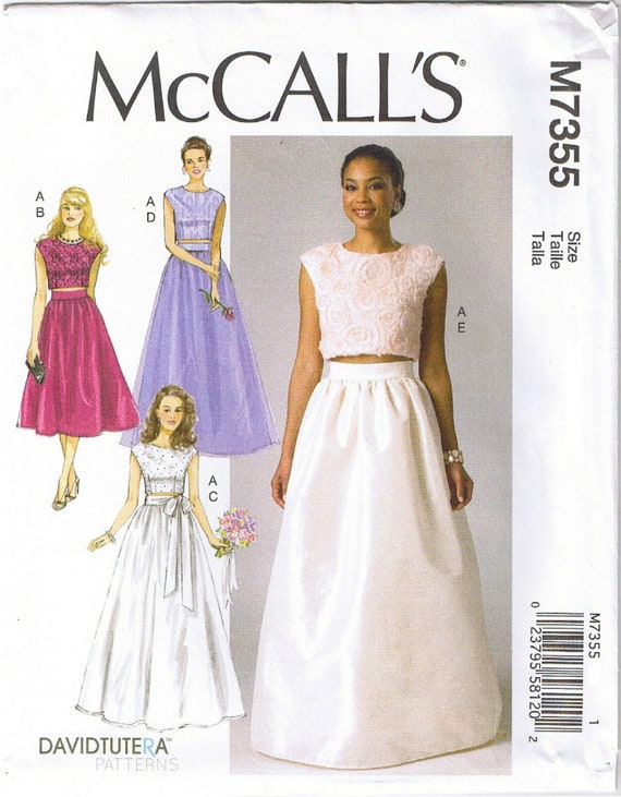 Two piece prom dress best sale patterns