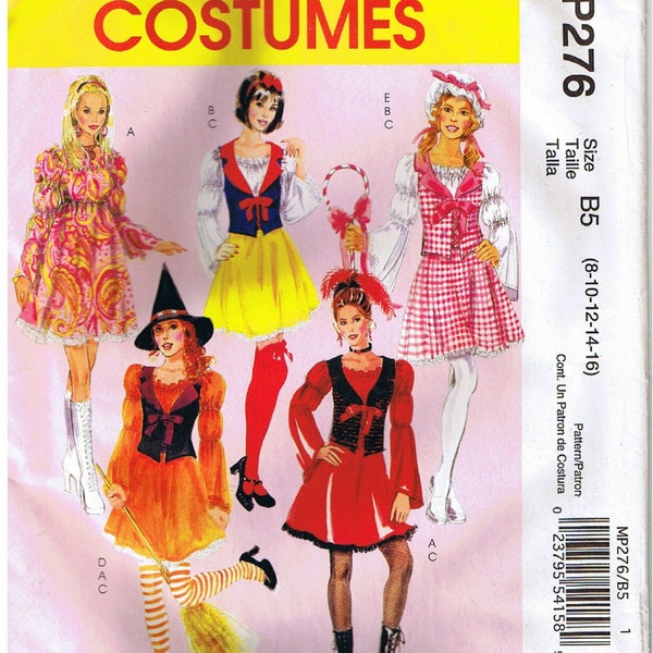 70s Hippy Go Go Dancer Dance Hall Saloon Girl Little Bo Peep Witch Snow White McCall's 5682 Cosplay Costume Sewing Pattern Sz 8 10 12 14 16