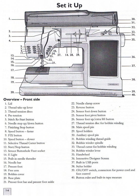 Husqvarna Viking Designer I 1 Floppy Sewing Embroidery Machine Operator