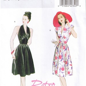 slim fit dress slacks Unique Vintage Black Criss Cross Halter Rita Flare Dress main image 1