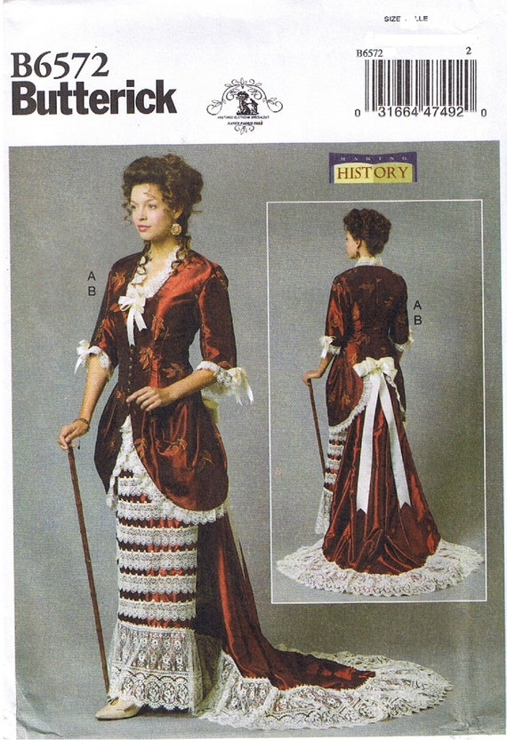Chaqueta victoriana histórica Top falda trasera plisada vestido