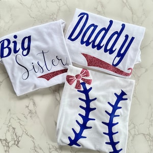 Baseball Theme Gender Reveal Tshirt