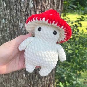 Made to Order!!!! Customizable Tyce the Toadstool Crochet Plushie Velvet Doll