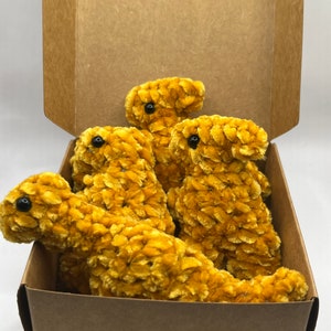 Velvet Crochet 4 count Dino Nuggets Amigurumi Stuffie Plushes