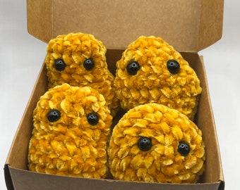 Crochet 4 count Chicken Nuggets Velvet Amigurumi Plush