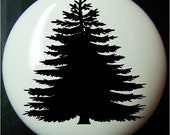PINE TREE Rustic Country Cabin Ceramic Drawer or Cabinet Knobs