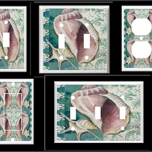 SEASHELL #11 BEACH TROPICAL Light Switch Cover Plate Home Decor