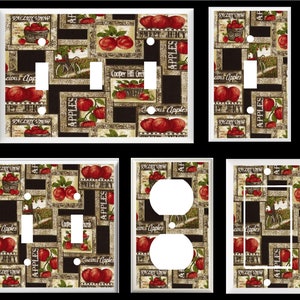 Red Apple Vintage Labels Brands, Light Switch Cover Plate or Outlet , Home  Decor