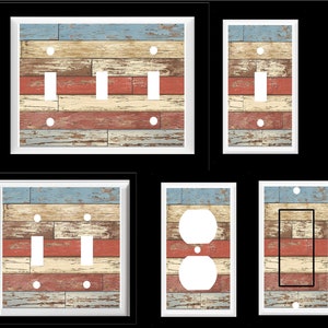 OLD WEATHERED WOOD Distressed Wood image Light Switch Cover Plate  or Outlet Home  Decor