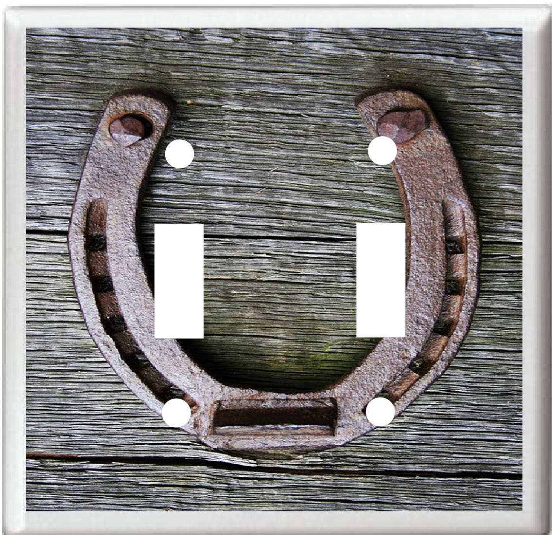Barn Board Rustic Wood Horseshoe Horse Shoe Image Home Decor Etsy