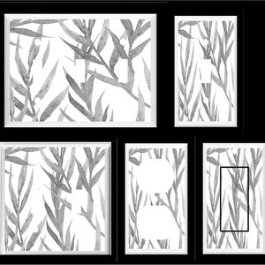 LEAVES GRAY Tones Light Switch Cover Plate  or Outlet Home  Decor