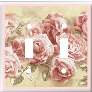 Victorian Pink Roses # 10   So Chic Light Switch Cover Plate or Outlet   Home Decor  You pick plate size