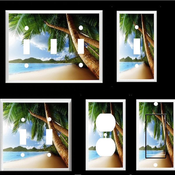 PALM TREE PARADISE #2 Light Switch Cover Plate   or Outlets  Home Decor
