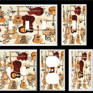Acoustic Guitars  Light Switch Cover Plate or Outlet   Home  Decor   You pick plate size
