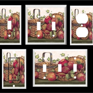 APPLE BASKET #1 Country Kitchen  Fruit   Light Switch Cover Plate or Outlet   Home  Decor