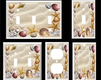 Light Switch Plate Cover BEACH HOME DECOR ~ NAUTICAL ROPE STARFISH RUSTIC 2 Light Switch Plate Cover BEACH HOME DECOR ~ NAUTICAL ROPE STARFISH RUSTIC 2