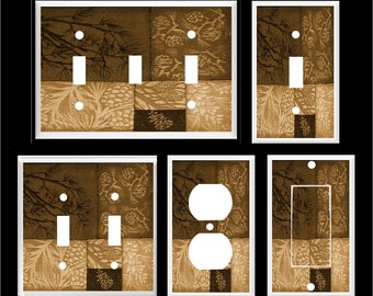 RUSTIC PINE CONES #2 Light Switch Covers Home Decor Outlet MULTIPLE OPTIONS RUSTIC PINE CONES #2 Light Switch Covers Home Decor Outlet MULTIPLE OPTIONS