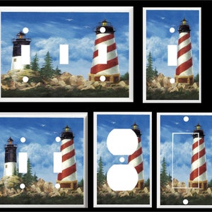 LIGHTHOUSE NAUTICAL  SEAGULLS #30  Light Switch Cover Plate or Outlet Home  Decor