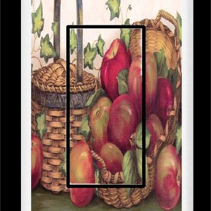 APPLE BASKET #1 Country Kitchen Fruit Light Switch Cover Plate or Outlet Home Decor ROCKER GFIC P4