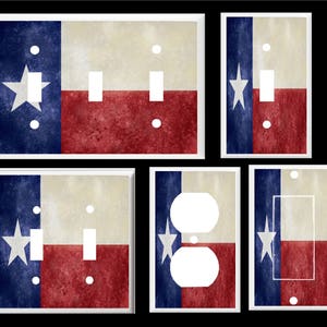 Texas State Flag  Light Switch Cover Plate or Outlet   Home  Decor  You pick plate size