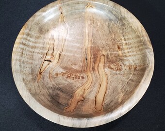 Medium Sized Bowl 3.5h x 7.5d Quilted Bowl Hand Turned Maple Bowl Hand Made Wooden Bowl