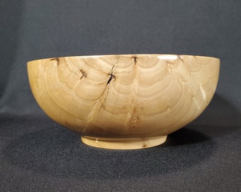 Medium Sized Bowl 3.5h x 7.5d Quilted Bowl Hand Turned Maple Bowl Hand Made Wooden Bowl